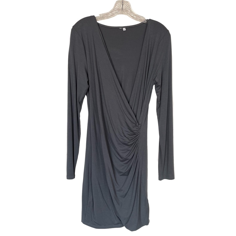 Grey ruched dress